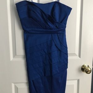 Royal Blue Strapless Dress